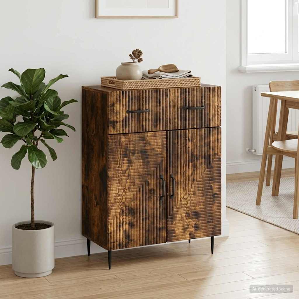 894870_1.jpg vidaXL Servírovacia skriňa so zásuvkou Dymový dub 66 x 34,5 x 89,5 cm – Obrázok 1