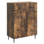 vidaXL Servírovacia skriňa so zásuvkou Dymový dub 66 x 34,5 x 89,5 cm – Obrázok 2