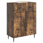 vidaXL Servírovacia skriňa so zásuvkou Dymový dub 66 x 34,5 x 89,5 cm – Obrázok 3