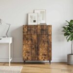 vidaXL Servírovacia skriňa so zásuvkou Dymový dub 66 x 34,5 x 89,5 cm – Obrázok 4