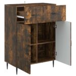 vidaXL Servírovacia skriňa so zásuvkou Dymový dub 66 x 34,5 x 89,5 cm – Obrázok 5