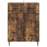 vidaXL Servírovacia skriňa so zásuvkou Dymový dub 66 x 34,5 x 89,5 cm – Obrázok 6
