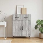vidaXL Servírovacia skriňa so zásuvkou Sivá sonoma 66 x 34,5 x 89,5 cm