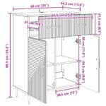 vidaXL Servírovacia skriňa so zásuvkou Sivá sonoma 66 x 34,5 x 89,5 cm – Obrázok 10