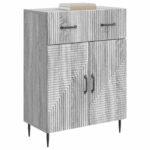 vidaXL Servírovacia skriňa so zásuvkou Sivá sonoma 66 x 34,5 x 89,5 cm – Obrázok 3