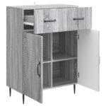 vidaXL Servírovacia skriňa so zásuvkou Sivá sonoma 66 x 34,5 x 89,5 cm – Obrázok 5