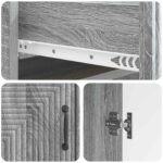 vidaXL Servírovacia skriňa so zásuvkou Sivá sonoma 66 x 34,5 x 89,5 cm – Obrázok 9