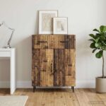 vidaXL Servírovacia skriňa so zásuvkou Staré drevo 66 x 34,5 x 89,5 cm – Obrázok 4