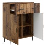vidaXL Servírovacia skriňa so zásuvkou Staré drevo 66 x 34,5 x 89,5 cm – Obrázok 5