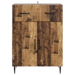 vidaXL Servírovacia skriňa so zásuvkou Staré drevo 66 x 34,5 x 89,5 cm – Obrázok 6