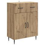 vidaXL Servírovacia skriňa so zásuvkou Dub artisan 66 x 34,5 x 89,5 cm – Obrázok 2