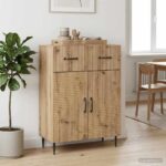 vidaXL Servírovacia skriňa so zásuvkou Dub artisan 66 x 34,5 x 89,5 cm – Obrázok 4