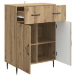 vidaXL Servírovacia skriňa so zásuvkou Dub artisan 66 x 34,5 x 89,5 cm – Obrázok 5