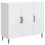 vidaXL Servírovacia skriňa Biela 89 x 34,5 x 80 cm Kompozitné drevo – Obrázok 2