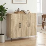 vidaXL Servírovacia skriňa Dub sonoma 89 x 34,5 x 80 cm – Obrázok 4