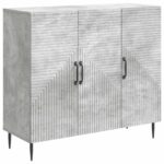 vidaXL Servírovacia skriňa Betónovo sivá 89 x 34,5 x 80 cm – Obrázok 2