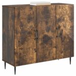 vidaXL Servírovacia skriňa Dymový dub 89 x 34,5 x 80 cm – Obrázok 3