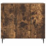 vidaXL Servírovacia skriňa Dymový dub 89 x 34,5 x 80 cm – Obrázok 6