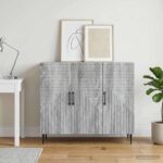 vidaXL Servírovacia skriňa Sivá sonoma 89 x 34,5 x 80 cm