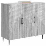 vidaXL Servírovacia skriňa Sivá sonoma 89 x 34,5 x 80 cm – Obrázok 3