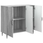 vidaXL Servírovacia skriňa Sivá sonoma 89 x 34,5 x 80 cm – Obrázok 5