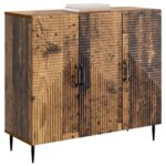 vidaXL Servírovacia skriňa Staré drevo 89 x 34,5 x 80 cm – Obrázok 3