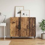 vidaXL Servírovacia skriňa Staré drevo 89 x 34,5 x 80 cm – Obrázok 4