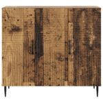 vidaXL Servírovacia skriňa Staré drevo 89 x 34,5 x 80 cm – Obrázok 6