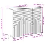 vidaXL Servírovacia skriňa Dub artisan 89 x 34,5 x 80 cm – Obrázok 12
