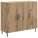 vidaXL Servírovacia skriňa Dub artisan 89 x 34,5 x 80 cm – Obrázok 2