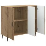 vidaXL Servírovacia skriňa Dub artisan 89 x 34,5 x 80 cm – Obrázok 5