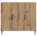 vidaXL Servírovacia skriňa Dub artisan 89 x 34,5 x 80 cm – Obrázok 6