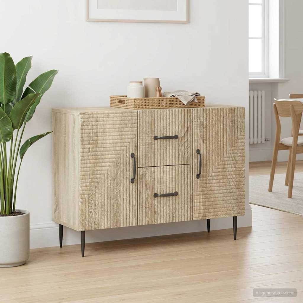 894887_1.jpg vidaXL Servírovacia skriňa so zásuvkou Dub sonoma 89 x 34,5 x 60 cm – Obrázok 1