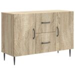 vidaXL Servírovacia skriňa so zásuvkou Dub sonoma 89 x 34,5 x 60 cm – Obrázok 2