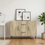 vidaXL Servírovacia skriňa so zásuvkou Dub sonoma 89 x 34,5 x 60 cm – Obrázok 4