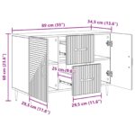 vidaXL Servírovacia skriňa so zásuvkou Betónovo sivá 89 x 34,5 x 60 cm – Obrázok 10