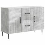 vidaXL Servírovacia skriňa so zásuvkou Betónovo sivá 89 x 34,5 x 60 cm – Obrázok 2