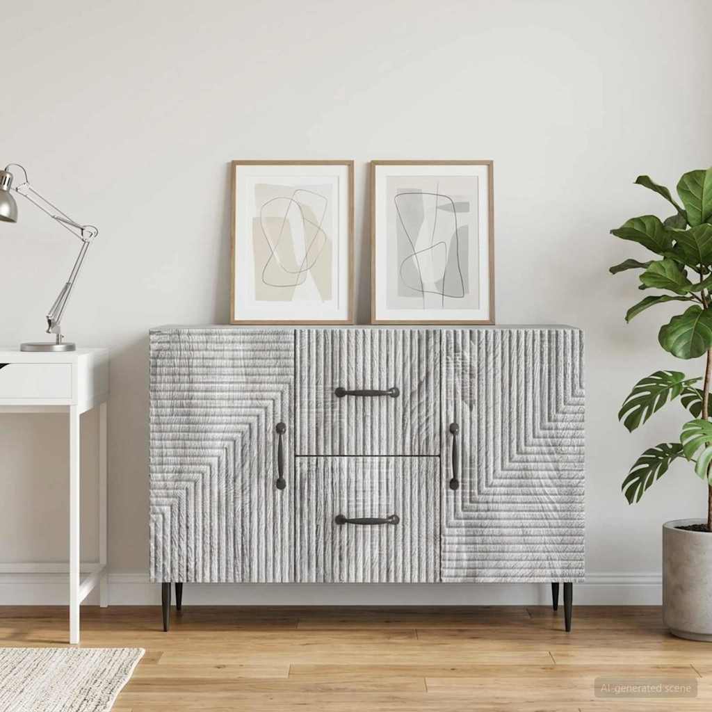 894891_1.jpg vidaXL Servírovacia skriňa so zásuvkou Sivá sonoma 89 x 34,5 x 60 cm – Obrázok 1