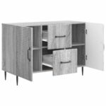 vidaXL Servírovacia skriňa so zásuvkou Sivá sonoma 89 x 34,5 x 60 cm – Obrázok 5