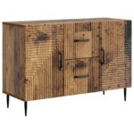 vidaXL Servírovacia skriňa so zásuvkou Staré drevo 89 x 34,5 x 60 cm – Obrázok 2