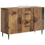 vidaXL Servírovacia skriňa so zásuvkou Staré drevo 89 x 34,5 x 60 cm – Obrázok 3