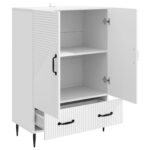 vidaXL Servírovacia skriňa Biela 66 x 34,5 x 95 cm Kompozitné drevo – Obrázok 4