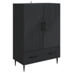vidaXL Servírovacia skriňa Čierna 66 x 34,5 x 95 cm Kompozitné drevo – Obrázok 2