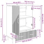 vidaXL Servírovacia skriňa Čierna 66 x 34,5 x 95 cm Kompozitné drevo – Obrázok 9