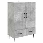 vidaXL Servírovacia skriňa so zásuvkou Betónovo sivá 66 x 34,5 x 95 cm – Obrázok 2