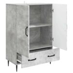 vidaXL Servírovacia skriňa so zásuvkou Betónovo sivá 66 x 34,5 x 95 cm – Obrázok 4