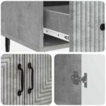 vidaXL Servírovacia skriňa so zásuvkou Betónovo sivá 66 x 34,5 x 95 cm – Obrázok 8