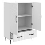 vidaXL Servírovacia skriňa Biela s vysokým leskom 66 x 34,5 x 95 cm – Obrázok 4