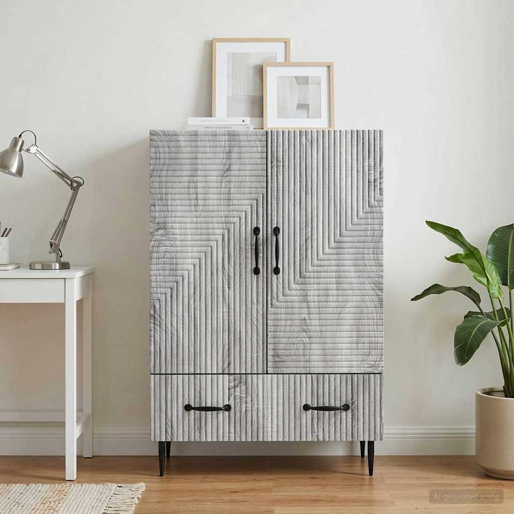 894901_1.jpg vidaXL Servírovacia skriňa so zásuvkou Sivá sonoma 66 x 34,5 x 95 cm – Obrázok 1