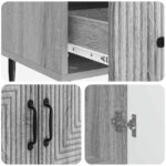 vidaXL Servírovacia skriňa so zásuvkou Sivá sonoma 66 x 34,5 x 95 cm – Obrázok 8